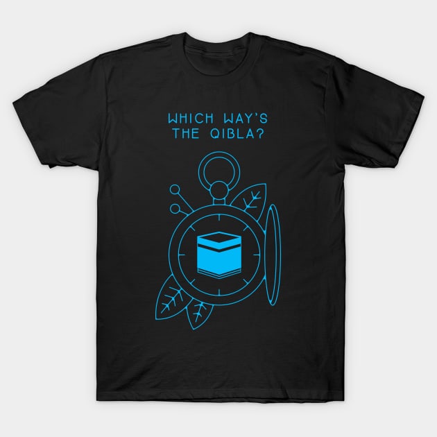 Which Way's The Qibla? Light Blue T-Shirt by submissiondesigns